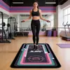 Corda de Pular Doméstica Mais Vendida Transfronteiriça Treinamento de Exercícios Tapete de Corda de Pular Silencioso Absorvente de Choque Tapete Antiderrapante Resistente ao Desgaste para Exercício Interno Yoga