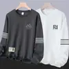 Sudadera gruesa de otoño e invierno para hombre, top informal de cuello redondo, chaqueta holgada, camiseta básica versátil, de manga larga y cálida