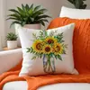 Fronha de Almofada Vintage de Girassol da Amazon para Capa de Almofada de Sofá de Casa (Sem Inserção Incluída) Fronha de Almofada Lombar para Cama de Quarto Transfronteiriça