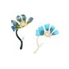 Nuevo Broche Nicho Divertido Personalidad Artístico Medio Crisantemo Goteo de Aceite y Diamante Exquisito Flor Lazo Pins para Hombres y Mujeres