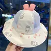 Chapéus para Bebês e Crianças, Chapéus de Sol de Aba Larga, Chapéus de Pescador Respiráveis de Malha para o Verão, Chapéus de Sol Fofos para Uso Externo para Meninos e Meninas