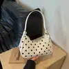 Bolsa de poá nicho feminina 2026 novo estilo moda color blocking versátil bolsa transversal bolsa de mão super quente