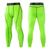 Pantalones de Compresión Deportivos Transfronterizos Alta Elasticidad para Hombre Secado Rápido para Correr Fitness Pantalones Largos de Colores Pantalones de Compresión Entrenamiento Baloncesto Fútbol