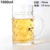 Taza de Té de Casa de Té al por Mayor con Asa de Vidrio Transparente para el Hogar Taza Grande de Cerveza con Asa