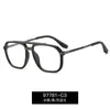 97781 Marco de gafas de doble puente trend europeo y americano para hombre marco de gafas moderno marco de gafas de miopía negro al por mayor