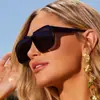 Gafas de sol de moda europea y americana de montura grande retro combinables personalidad transfronteriza deportes al aire libre ciclismo protección solar gafas de sol modernas para mujer
