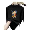 2026 Meninas Médio e Grande Infantis Outono e Inverno De Rong Tecido Escovado Top Camiseta Estilosa de Manga Longa Camada Base Gola Semi-Alta Roupa Íntima Casual