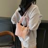 Bolso Elegante de Moda Verano Nuevo Bosse Bolso Cubo de Moda Sentido de Alta Gama Bolso de Hombro con Cerradura de Moda Bolso de Mujer