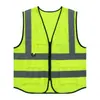 Chaleco Reflectante Construcción Saneamiento Trabajadores Viales Chaleco de Seguridad Ropa Fluorescente para Conducir Impresión Personalizada LOGOTIPO