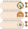 Novos Marcadores de Livro de Madeira Criativos em Branco com Borla para Pintura DIY, Etiquetas Retangulares de Madeira Não Acabadas, Tags de Livro e Pingentes