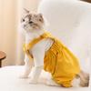 Traje de peto de pana cálido y lindo de oso para gato otoño e invierno estilo japonés y coreano ropa para mascota de perro de cuatro patas