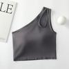 Nueva Camisola de Hielo de Seda con Copas Fijas de una Sola Pieza con Tirantes Cruzados para el Hombro, Celebridad de Internet, Ajustada, Adelgazante, Base, Ropa Exterior, Espalda Bonita, Mujer