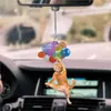 Divertido colgante acrílico de gato y perro con forma de globo, colgante para interior de coche, llavero, accesorios, colgante para decoración del hogar