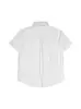 Camisa Retro Americana de Calle Color Puro Manga Corta para Hombres y Mujeres Vintage Hombro Derecho Holgada Cardigan de Viaje Media Manga
