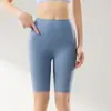 Shorts de Fitness Yoga de Secado Rápido de Cintura Alta, Alternativa Lulu, Pantalones Cortos de Verano de Cinco Puntos Tiburón, Leggings que No Requieren Usar Ropa Interior