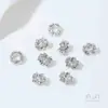 Cuentas Espaciadoras de Zirconia con Forma de Copo de Nieve y Cuentas de Barril con Recubrimiento de Platino de Cobre de Larga Conservación de Color Colgante Passepartout Accesorios de Joyería para Bricolaje