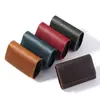 Portatarjetas de Cuero Crazy Horse para Hombre Ranura para Tarjetas de Organización Hebilla Portatarjetas 10 Ranuras para Tarjetas Portatarjetas Casual Cartera Retro Europea y Americana para Hombre