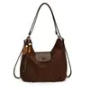 Bolsa de ombro de camurça de grande capacidade para mulheres 2026 novo modelo mochila feminina simples bolsa tote versátil e da moda