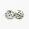11mm Hengchuang Botão de Metal Redondo para Camisa com Quatro Furos Botão de Liga de Zinco para Camisa Botão de Punho Atacado