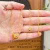 Jinyan Gold Shop Mesmo Estilo Ouro Areia Acessórios DIY Diamante Cabana Passepartout Pingente Colar Corrente Clavicular Elegante Brilhante