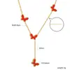 Verão Europeu e Americano Aço Inoxidável Borboleta Clavícula Pingente Simples e Versátil Nicho Pulseira Colar Conjunto de Joias Joias Femininas