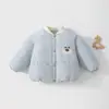 Chaqueta de algodón acolchada para bebé, engrosada con acolchado extra, abrigo cálido para niños, 120 g, abrigo de otoño/invierno para bebés y niños pequeños para niños