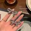 Nova Presilha de Cabelo Laço Totalmente Cravejada de Diamantes Coreana Moda Nicho Doce Temperamento Menina Boa Franja Cabelo Lateral