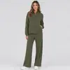 Traje Casual Americano Transfronteiriço 2026: Conjunto de Moletom com Zíper e Calça Reta Solta de 2 Peças Moda Sportswear