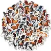 56 Adesivos Coloridos de Cavalos Selvagens Transfronteiriços com Texto Motivacional para Diários de Computador, Adesivos Decorativos de PP para Entusiastas de Cavalos