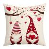Funda de almohada para el Día de San Valentín Ambiente festivo Decoración del hogar Sala de estar Cojín de sofá Felpa corta Estampado de Corazón Árbol