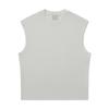Regata Sem Mangas 270g Fio Duplo 32S Solta Sem Mangas Peso Pesado Algodão Puro Camiseta Manga Curta Unissex Colete Esportivo