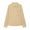 ZA Comércio Exterior Transfronteiriço Europa e América Roupas Femininas AliExpress Venda Quente Moda Solta Simples Camisa