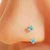 Joyería de Plata con Circonita Cruzada Europea y Americana para Nariz, Accesorios Populares de Lujo Ligero para Nariz en Amazon, Acero Inoxidable Venta al por Mayor de Comercio Exterior para Mujeres