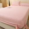 Lençol de baixo com elástico de Veludo de Leite Classe A com Escultura para Cama de Solteiro Capa de Cama para Quarto de Casa Conjunto de Três Peças Capa Protetora de Colchão Simmons Tudo Incluído