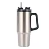 Termo de Acero Inoxidable 304 de 40 oz con Asa Tachonada de Diamantes y Popote, Taza de Hielo de Diamante para Mantener Frío, Montable en Coche