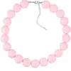 Amazon Moda Collar para Niños y Mujeres 10 Bolas Acrílicas de Color Rosa Mixto Cadena para Suéter