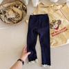 Outono de 2026 Novo Roupa Infantil Meninas Roupas de Outono Calças Leggings Patchwork de Renda Calças Infantis 5503