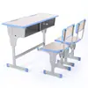Mesa e cadeira dupla para alunos do ensino fundamental e médio, mesa e cadeira para alunos de aulas de treinamento, aulas de reforço, mesa e cadeira para alunos do ensino fundamental e médio para atacado escolar