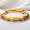 Venta al por mayor de fabricantes pulsera de oro de arena Vietnam pulsera de oro estrella joyería de moda para mujer ajustable de empuje y tracción retención de color