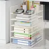 Organizador de archivos para debajo del escritorio, estante de almacenamiento vertical para documentos y archivos A4 para estaciones de trabajo de oficina, gabinete de almacenamiento de oficina vertical