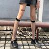 Meias experimentais noturnas meias de rede peixe meias de cano curto para panturrilha feminina malha grande curta ins da moda jk tubo sexy