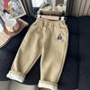 Roupas de Inverno para Crianças 2026 para Meninos, Estilo Cartoon, Calças Casuais de Algodão Engrossadas e Quentes para Crianças Mais Velhas, Venda por Atacado de Calças de Inverno