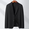 Traje Business Casual para Hombre sin Planchado con Contenido de Lana Primavera y Otoño Nuevo Delgado para Hombre Color Puro Slim de una Pieza Superior