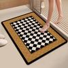 Alfombrilla Antideslizante para Puerta de Baño Felpudo para Puerta Baño Nivel Alto Retro Alfombrilla de Baño Absorbente Alfombrilla de Barro Diatomeas