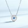 Colar de Prata Esterlina Coração Pulsante Feminino Estilo Ins Pingente de Cristal Luz Luxo Design de Nicho Corrente para Clavícula Versátil Joia