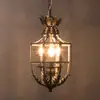 Lámpara de araña de hierro antiguo estilo country americano transfronteriza para sala de estar, comedor, pasillo, entrada, iluminación de lujo ligero para el hogar