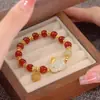 Pulsera de conejo Spot para mujer Pulsera de cristal de Princesa para amigas un par de banda elástica Dulce regalo de cumpleaños para estudiante Pulsera