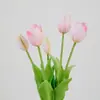 Tulipán de Goma Suave Transfronterizo Flores Artificiales Venta al por Mayor Decoración de Boda Ramo de Flores Artificiales Decoración