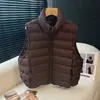 Chaleco de Canalé Nuevo Otoño e Invierno 90 Chaqueta de Plumón de Pato Blanco 2025 Chaleco de Cuello Alto Ropa Exterior Cálida Acolchada Chaleco Engrosado