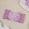 Accesorios para el Cabello Transfronterizos Europeos y Americanos para Niños Flores de Malla para Bebé Diadema Ancha Suave Diadema de Protección de la Fontanela para Bebés y Niños Pequeños Accesorios para la Cabeza